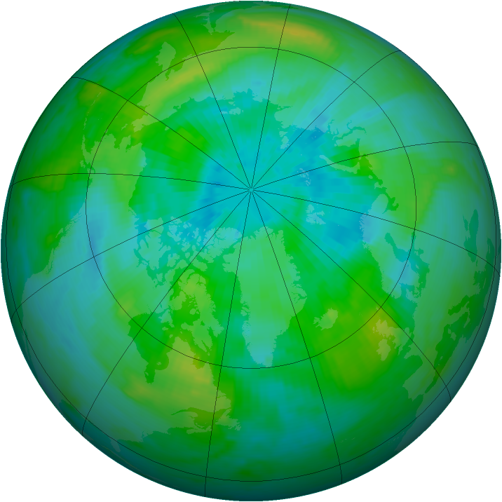 Arctic ozone map for 20 September 1979